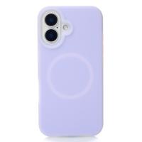 Чехол Liquid Silicone Full с поддержкой MagSafe для iPhone 16 violet