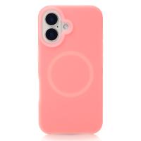 Чехол Liquid Silicone Full с поддержкой MagSafe для iPhone 16 pink