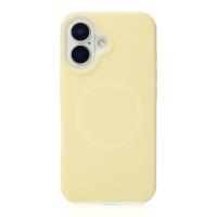Чехол Liquid Silicone Full с поддержкой MagSafe для iPhone 16 sunglow