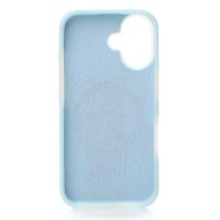 Чехол Liquid Silicone Full с поддержкой MagSafe для iPhone 16 blue fog