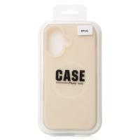 Чехол Liquid Silicone Full с поддержкой MagSafe для iPhone 16 cream