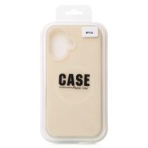 Чехол Liquid Silicone Full с поддержкой MagSafe для iPhone 16 cream