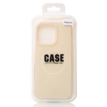 Чехол Liquid Silicone Full с поддержкой MagSafe для iPhone 16 Pro Max cream