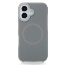 Чехол Liquid Silicone Full с поддержкой MagSafe для iPhone 16 stone gray