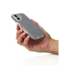 Чехол Liquid Silicone Full с поддержкой MagSafe для iPhone 16 stone gray