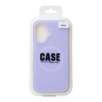 Чехол Liquid Silicone Full с поддержкой MagSafe для iPhone 16 violet