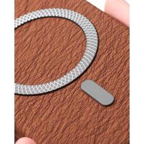 Чехол LUXURY Leather Case с поддержкой MagSafe для iPhone 16 brown
