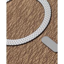 Чехол LUXURY Leather Case с поддержкой MagSafe для iPhone 16 desert titanium