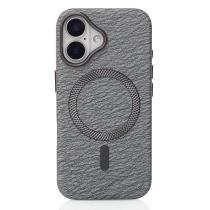 Чехол LUXURY Leather Case с поддержкой MagSafe для iPhone 16 natural titanium