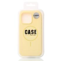 Силиконовый чехол Slim Ring Soft с поддержкой MagSafe для iPhone 15 Pro Max sunglow