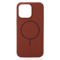 Силиконовый чехол Slim Ring Soft с поддержкой MagSafe для iPhone 15 Pro Max brown