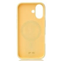 Силиконовый чехол Slim Ring Soft с поддержкой MagSafe для iPhone 16 sunglow