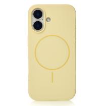 Силиконовый чехол Slim Ring Soft с поддержкой MagSafe для iPhone 16 sunglow