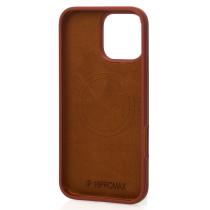 Силиконовый чехол Slim Ring Soft с поддержкой MagSafe для iPhone 16 Pro brown