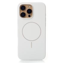 Силиконовый чехол Slim Ring Soft с поддержкой MagSafe для iPhone 16 Pro white