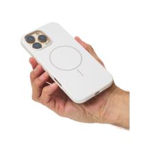 Силиконовый чехол Slim Ring Soft с поддержкой MagSafe для iPhone 16 Pro white