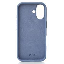 Силиконовый чехол Slim Ring Soft с поддержкой MagSafe для iPhone 16 storm blue