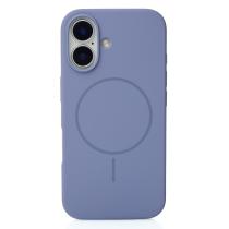 Силиконовый чехол Slim Ring Soft с поддержкой MagSafe для iPhone 16 storm blue
