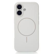 Силиконовый чехол Slim Ring Soft с поддержкой MagSafe для iPhone 16 white