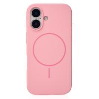 Силиконовый чехол Slim Ring Soft с поддержкой MagSafe для iPhone 16 pink