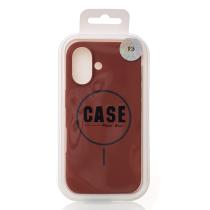 Силиконовый чехол Slim Ring Soft с поддержкой MagSafe для iPhone 16 brown