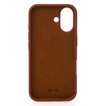 Силиконовый чехол Slim Ring Soft с поддержкой MagSafe для iPhone 16 brown