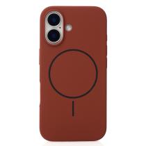 Силиконовый чехол Slim Ring Soft с поддержкой MagSafe для iPhone 16 brown