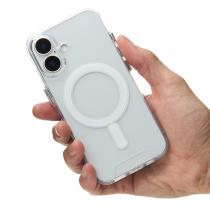 Чехол SPACE CASE с поддержкой MagSafe для iPhone 16 Plus прозрачный