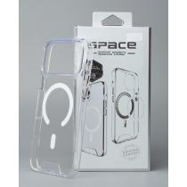 Силиконовый чехол SPACE CASE с поддержкой MagSafe для iPhone 18 Pro Max прозрачный