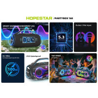 Колонка Bluetooth Hopestar PARTY BOX 168 black