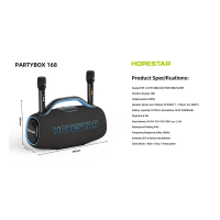 Колонка Bluetooth Hopestar PARTY BOX 168 black