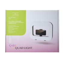 LED-лампа DC Q-01 с держателем для селфи (прямоугольная) черный