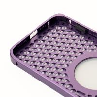 Металлический чехол AROMA PERFORATED METAL с поддержкой MagSafe для iPhone 14 Pro фиолетовый