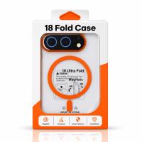 Пластиковый чехол FOLD CLEAR COLORS с поддержкой MagSafe для iPhone DUO orange