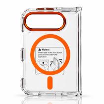 Пластиковий чохол FOLD CLEAR COLORS з підтримкою MagSafe для iPhone DUO orange