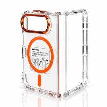 Пластиковий чохол FOLD CLEAR COLORS з підтримкою MagSafe для iPhone DUO orange