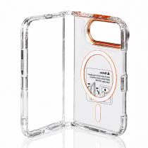 Пластиковий чохол FOLD CLEAR COLORS з підтримкою MagSafe для iPhone DUO orange