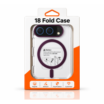 Пластиковий чохол FOLD CLEAR COLORS з підтримкою MagSafe для iPhone DUO deep purple