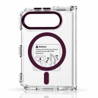 Пластиковый чехол FOLD CLEAR COLORS с поддержкой MagSafe для iPhone DUO deep purple