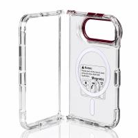 Пластиковый чехол FOLD CLEAR COLORS с поддержкой MagSafe для iPhone DUO deep purple