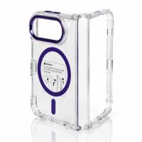 Пластиковый чехол FOLD CLEAR COLORS с поддержкой MagSafe для iPhone DUO violet