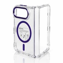 Пластиковий чохол FOLD CLEAR COLORS з підтримкою MagSafe для iPhone DUO violet