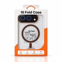 Пластиковий чохол FOLD CLEAR COLORS з підтримкою MagSafe для iPhone DUO brown
