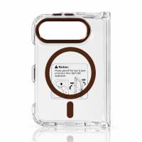 Пластиковый чехол FOLD CLEAR COLORS с поддержкой MagSafe для iPhone DUO brown