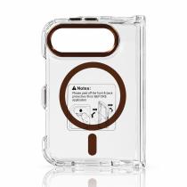 Пластиковий чохол FOLD CLEAR COLORS з підтримкою MagSafe для iPhone DUO brown
