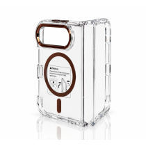 Пластиковий чохол FOLD CLEAR COLORS з підтримкою MagSafe для iPhone DUO brown