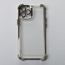 Пластиковый чехол FRAME CORNER для iPhone 12 Pro Max серебряный