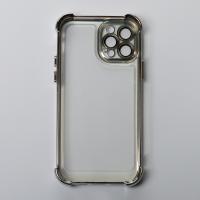 Пластиковый чехол FRAME CORNER для iPhone 12 Pro Max серебряный