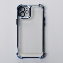 Пластиковый чехол FRAME CORNER для iPhone 12 синий