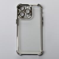 Пластиковый чехол FRAME CORNER для iPhone 13 Pro Max серебряный